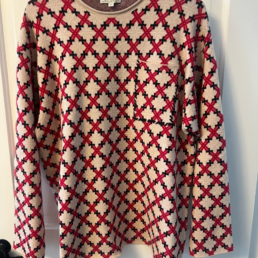 Red Plaid Wool sweater